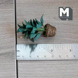 Miniature Leaves 1:12 Scale Dollhouse Supplies Planter Rattan Pot Leaves 2 inch tall - G015