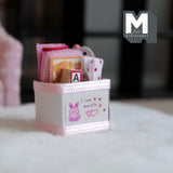 Dollhouse Supplies Baby Storage Box 1:12 Scale Miniature Baby Room Accessories 1-5/16 inch tall (all fixed in box) - G053