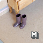 1:12 Scale Miniature Rubber Rain Boots, Pair, 1-5/16 inch tall, DIY Dollhouse Supply (brown)