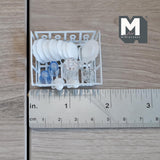 Dollhouse Supplies Washing Up Set 1:12 Scale Miniature Clean Dish on Rack 1-7/8 inch wide (fixed set) - F061