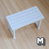 Dollhouse Supplies Miniature Farmhouse Table 1:12 Scale Patio Table Dollhouse Dining Table Furniture 4-1/2 inch long (wood) (white) - K025