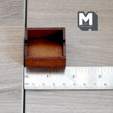 Miniature wooden storage box 1:12 scale dollhouse wood crate milk crate 1-3/16 inch long (wood) (brown) - J033