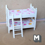 Dollhouse Supplies Miniatures double deck bed mattress doll house children beds 1 12th scale miniature - I004