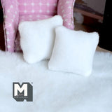 Dollhouse Supplies miniature cushion set of 2 (white) - J004