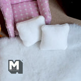 Dollhouse Supplies miniature cushion set of 2 (white) - J004