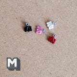 Miniature Foldback Clips Binder Clips Paper Clips Set of 4 , 1/4 inch wide (metal) (non working) - G057
