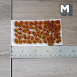 Dollhouse Supplies Miniature Assorted Realistic Flower Clusters 1/4" Dia. (orange) - K017