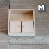 Miniature Kitchen Cabinet with Shelf Unfinished 1:12 Scale Dollhouse Supplies Furniture 2-15/16 inch tall - H011