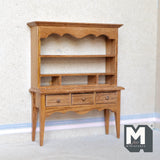 Dollhouse Supplies Dining Room Dresser 1:12 Scale Miniature Dish Cabinet 6 inch tall (oak) -J013