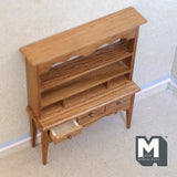 Dollhouse Supplies Dining Room Dresser 1:12 Scale Miniature Dish Cabinet 6 inch tall (oak) -J013