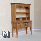 Dollhouse Supplies Dining Room Dresser 1:12 Scale Miniature Dish Cabinet 6 inch tall (oak) -J013
