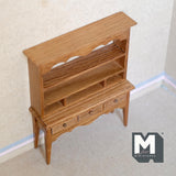 Dollhouse Supplies Dining Room Dresser 1:12 Scale Miniature Dish Cabinet 6 inch tall (oak) -J013