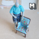Dollhouse Supplies George III Style Chair 1:12 Scale Miniature Armchair Dining Chair 3-1/16 inch tall (resin) - D001