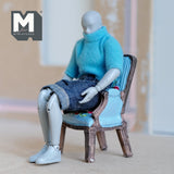 Dollhouse Supplies George III Style Chair 1:12 Scale Miniature Armchair Dining Chair 3-1/16 inch tall (resin) - D001