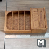 Dollhouse Supplies Oak Shelf Dresser 1:12 Scale Miniature Tallboy Drawer Chest Shelves 7-1/2 inch tall - J026