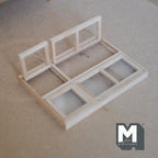 Fenêtre à guillotine miniature en bois non peint à 6 carreaux, échelle 1:12, avec vitrage acrylique, 11,4 cm (4-1/2 pouces) de hauteur, fournitures pour maison de poupée à monter soi-même