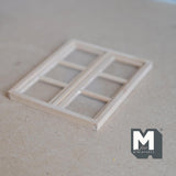 Dollhouse Supplies Window Frame 6 Pane 1:12 Scale Miniature Window Unfinished 4 inch tall - I029