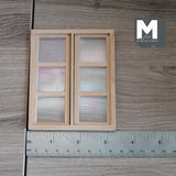 Dollhouse Supplies Window Frame 6 Pane 1:12 Scale Miniature Window Unfinished 4 inch tall - I029