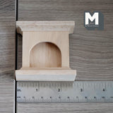 Dollhouse Supplies Arched Fireplace 1:12 Scale Miniature Wood Fireplace Unfinished 2-5/8 inch tall - H014
