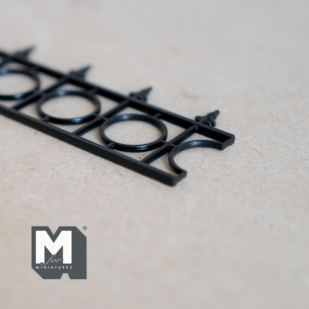 1:12 Scale Miniature Dollhouse Arrow Top Railing and Garden Fence, 6 inch long (black)