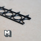 1:12 Scale Miniature Dollhouse Arrow Top Railing and Garden Fence, 6 inch long (black)