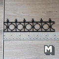 1:12 Scale Miniature Dollhouse Arrow Top Railing and Garden Fence, 6 inch long (black)