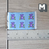 Miniature Blue Bears Rug 1:12 Scale Dollhouse Doormat Entryway Welcome Doormat Big Footprint Welcome Mat Bathmat 2-13/16 inch long - F064