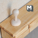 Miniature Hat Stand 1:12 Scale Dollhouse Supplies Mannequin Model Head 1-9/16 inch tall (wood) - C045