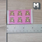 Miniatura in scala 1:12 tappeto con orsacchiotti, 2-13/16 inch di lunghezza, accessori fai da te per casa delle bambole (rosa)