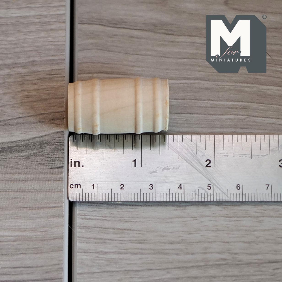 1:12 Scale Miniature Wood Wine Barrel, 1-3/8 inch tall, DIY Dollhouse Supply (small)