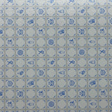 Dollhouse Supplies small delft tile wallpaper 1:24 scale miniature square wall tile sheet 11-3/4 inch wide (paper) (blue)