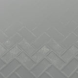 Embossed Dollhouse Wall Sheet Herringbone Metro Tiles , Subway Tiles , Underground Tiles , Beveled Edge Tiles 16" x 11-5/8"