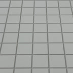 Feuille de carrelage miniature carrée gaufrée blanche, 40,5 x 29,5 cm, fourniture pour maison de poupée DIY (joint gris)
