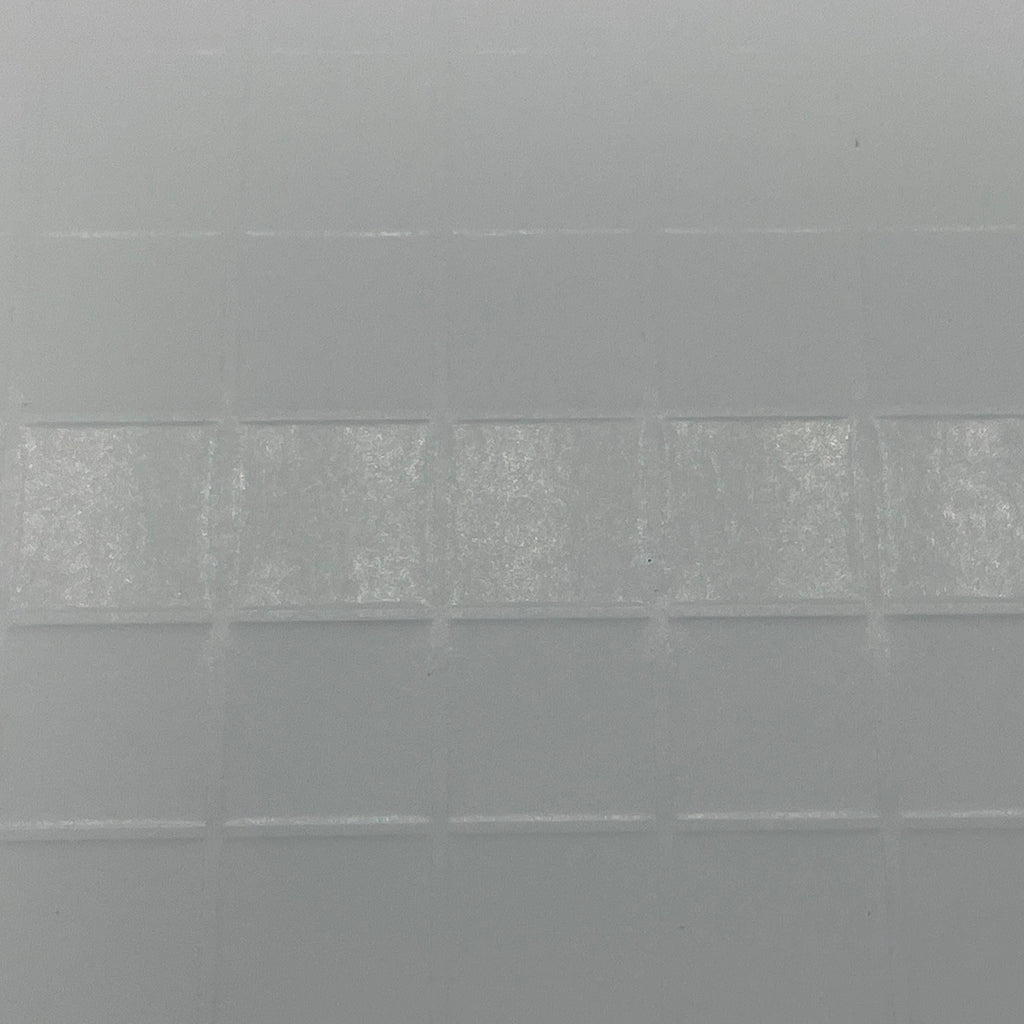 Miniature White Embossed Square Tile Sheet, 15-15/16 x 11-5/8 inch, DIY Dollhouse Supply (black grout)