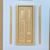 Dollhouse Supplies Split Swinging Door 1:12 Scale Miniature Swing Door Frame with Interior Trim DIY Unfinished 7-3/16 inch tall - H004