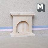 Dollhouse Supplies Arched Fireplace 1:12 Scale Miniature Wood Fireplace Unfinished 2-5/8 inch tall - H014