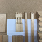 DIY Dollhouse Supplies Quarter Landing Staircase Kit 1:12 Scale Wood Stairs Fits 10 to 11.4 inch ceiling - B005