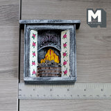 Dollhouse Supplies Fireplace with Mantel 1:12 Scale Miniature Stone Fireplace 3-11/16 inch tall (cast resin) - J033