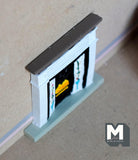 Dollhouse Supplies Victorian Style Fireplace 1:12 Scale Miniature Fireplace with Mantel 3-11/16 inch tall (resin) - I006