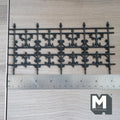 1:12 Scale Miniature Fleur de Lis Scroll Railing and Garden Fence Panel, 7-3/16 inch long, DIY Dollhouse Supply (black)
