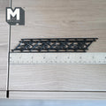 1:12 Scale Miniature Scroll Pattern Angled Stair Railing, 40 degrees, 6-7/16 inch long, DIY Dollhouse Supply (black)