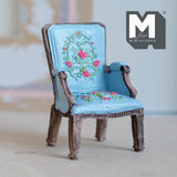 Dollhouse Supplies George III Style Chair 1:12 Scale Miniature Armchair Dining Chair 3-1/16 inch tall (resin) - D001