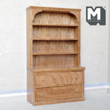 Dollhouse Supplies Oak Shelf Dresser 1:12 Scale Miniature Tallboy Drawer Chest Shelves 7-1/2 inch tall - J026