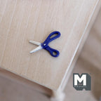 Ciseaux miniatures en métal à l'échelle 1:12, 2 cm de long, fourniture pour maison de poupée DIY (bleu)