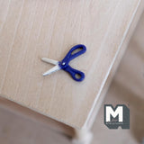 Miniature Scissors Diorama Decoration Metal Office Scissors 13/16 inch long (blue) - G066