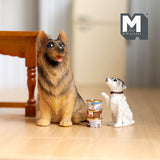 Miniature Metal Dog Food Cans with Lids Set of 3 , 7/16"(Dia.) x 1/4"(H) (dog sold separately) - C061