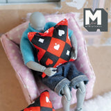 Miniature Card Suit Print Cushions Set of 2 , 1-3/4 inch wide - C027