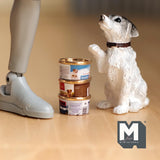 Miniature Metal Dog Food Cans with Lids Set of 3 , 7/16"(Dia.) x 1/4"(H) (dog sold separately) - C061