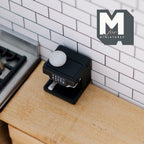 1:12 Scale Miniature Espresso Machine with Cup, 1-1/8 inch tall, DIY Dollhouse Supply (black)