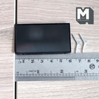 1:12 Scale Miniature Flat Screen TV with Stand Feet, 2-5/16 inch wide, DIY Dollhouse Supply (black) (non working) (eq. 32 inch TV)